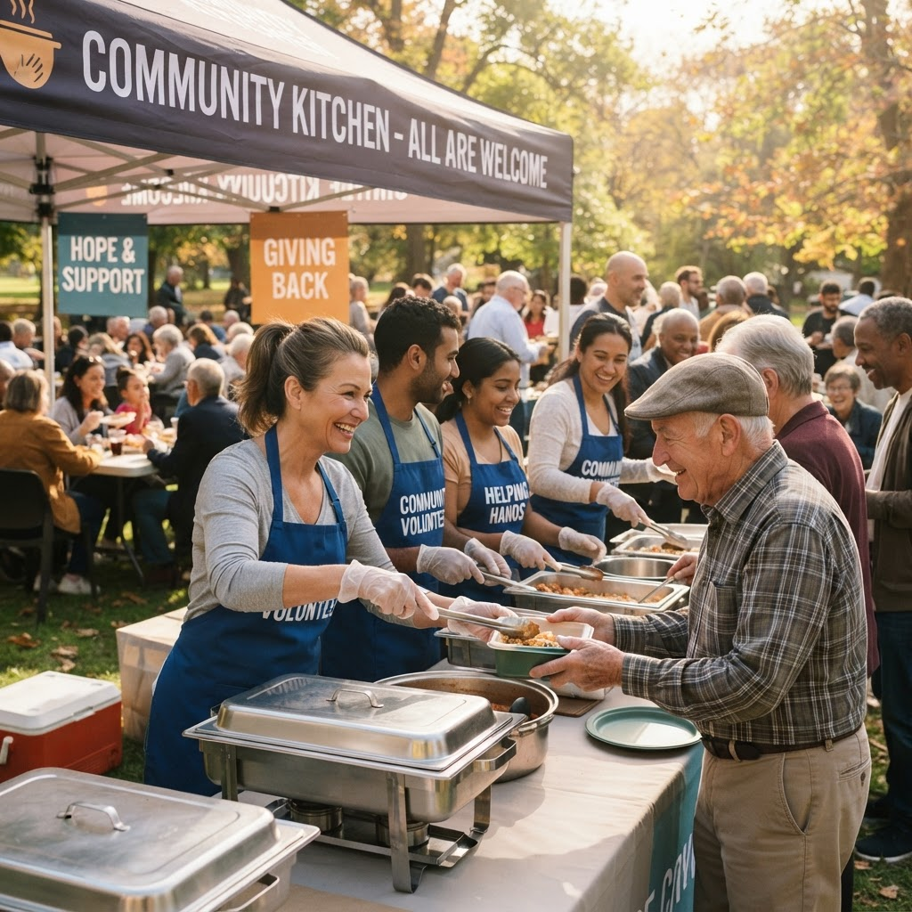 Volunteers serving the community